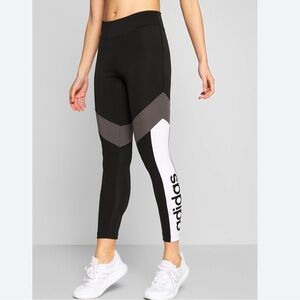 Adidas Aeroready Leggings Women's Small Black Stripes Cropped Yoga Pants